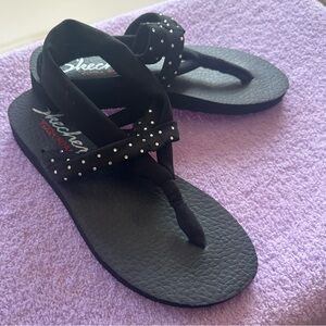 Skechers Black Sandals with Studded Straps